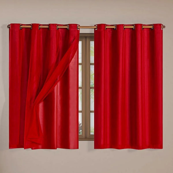 Cortina Blackout Charme - Vermelho (vários tamanhos)